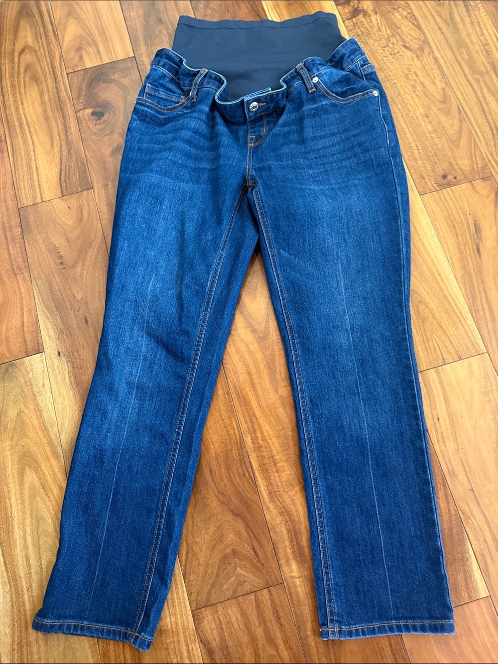 Old Navy Dark Blue Maternity Straight Leg Jeans